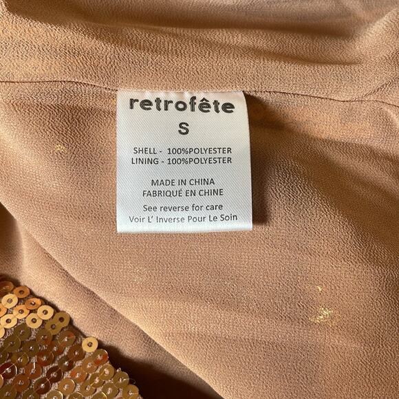 Retrofete Carlotta Savannah Sequin Embellished Long Sleeve Maxi Skirt Set XS/S - Picture 15 of 15